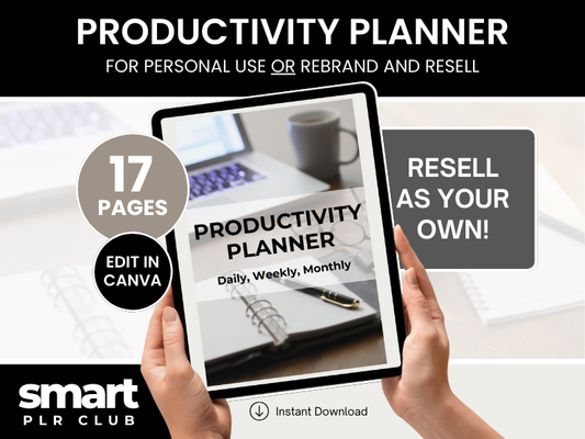 Productivity Planner - For personal use OR rebrand and resell with PLR