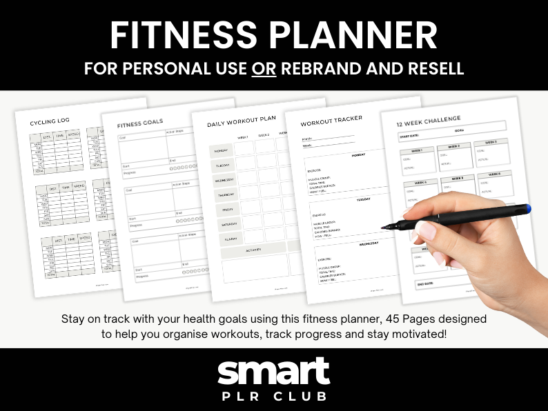 Fitness Planner - For personal use OR rebrand and resell with PLR