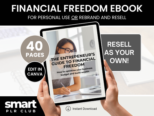 The Entrepeneur's Guide to Financial Freedom - For personal use OR rebrand and resell with PLR